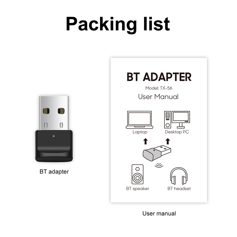 USB Bluetooth Adapter Dongle Bluetooth 5.0 Audio Transmitter Wireless Music Adapter Support Calls