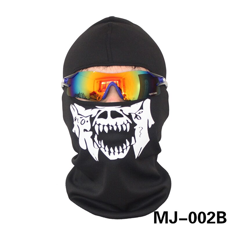 Motorcycle full face mask halloween ski balaclava skull mask neck warm for Suzuki TL1000R SV1000S GSXR1300 GSF1200 GSF1250: MJ-002B