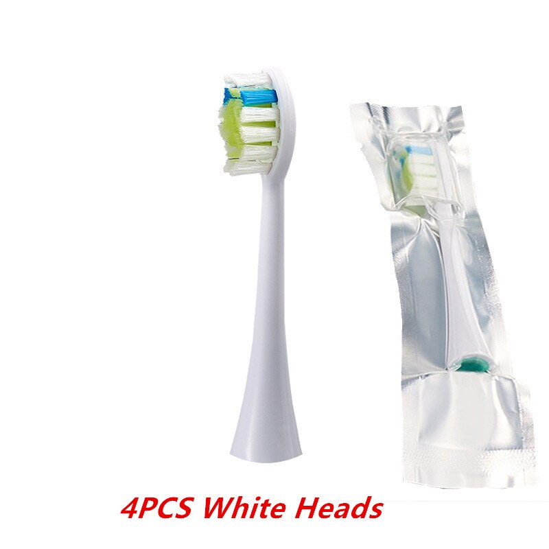 2/3 PCs Replacement Toothbrush Heads Independent hygienica Packed With Cap Compatible With SOOCAS X3 SOOCARE Electric Toothbrush: 4PCS White Heads