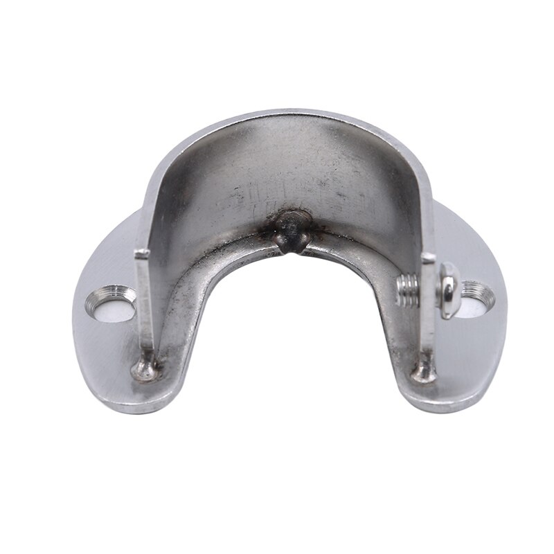 Kleidung Schiene Schrank Schiene Vorhang Stange Dusche Vorhang Stange Runde Rohr Wandschrank U-Förmigen Stange Ende Unterstützt Wandschrank Pol steckdosen Flansch: 32mm