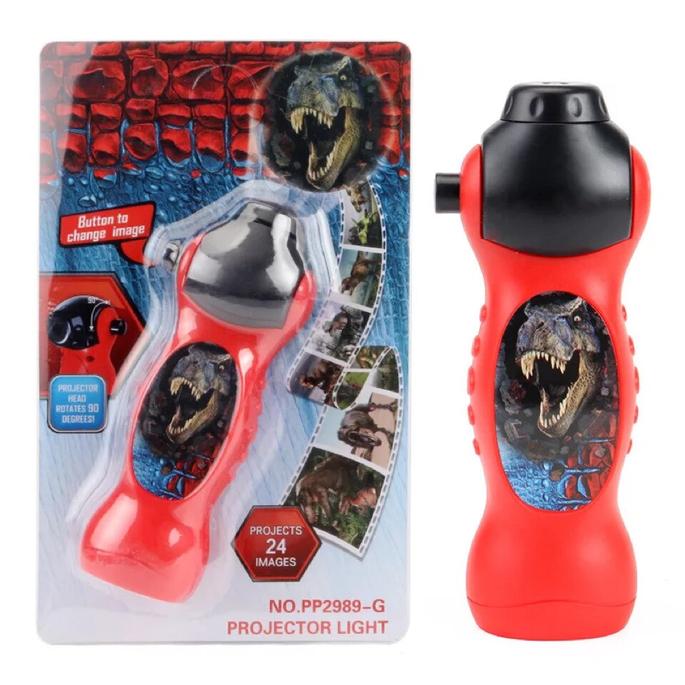 Balleenshiny Kinderen Cartoon Projectie Zaklamp 24 Patronen Vroege Onderwijs Slides Led Verlichting Speelgoed Projector Kids Speelgoed: 1