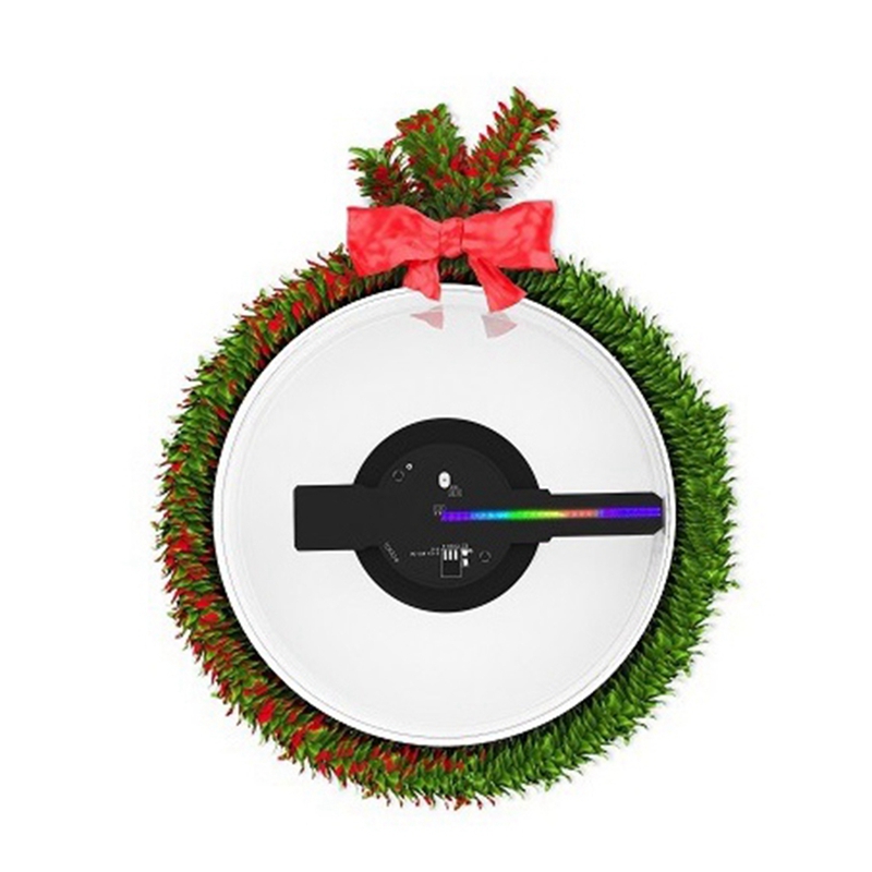 ABAC-3D Hologram Fan LED Projector Advertising Lights With Audio Playback For Shop Bar Advertising Display Light