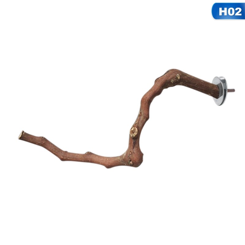 Palo de pie para loros y mascotas, palo de madera de uva salvaje, perchas para periquito, mordedura, garra, juguete de molienda, jaula de pájaros, accesorios, gancho de joyería: 2