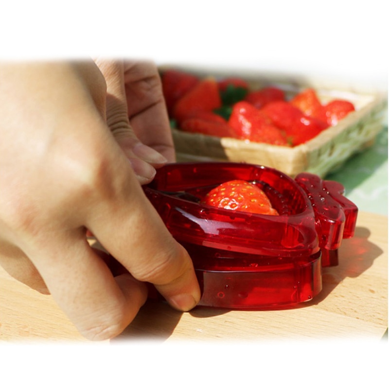 Strawberry Slicer Fruit Cutter Slice Kitchen Fruit Gadget Tools Strawberry Cutter Blade Fruit Tools