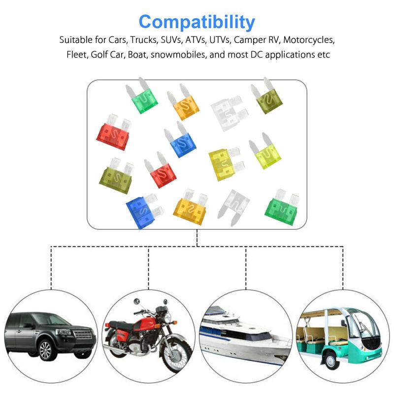 Kit de cuchilla surtido para coche, fusible de cuchilla surtido, 2/3/220. 5/10/15/20/25/30/35AMP, inserto de Fusibles automotrices para camión, 5/7 Uds.