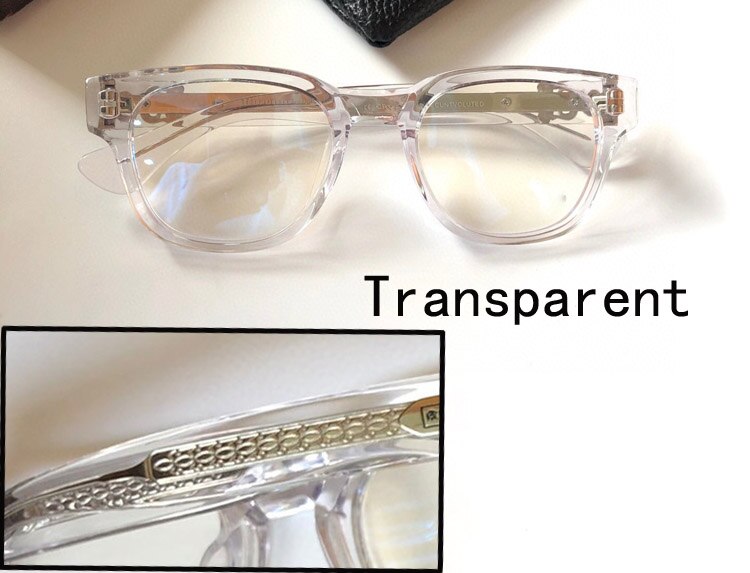 Cody Sanderson Acetate Sheet Glasses Cool Punk Style Prescription Frame: Transparent