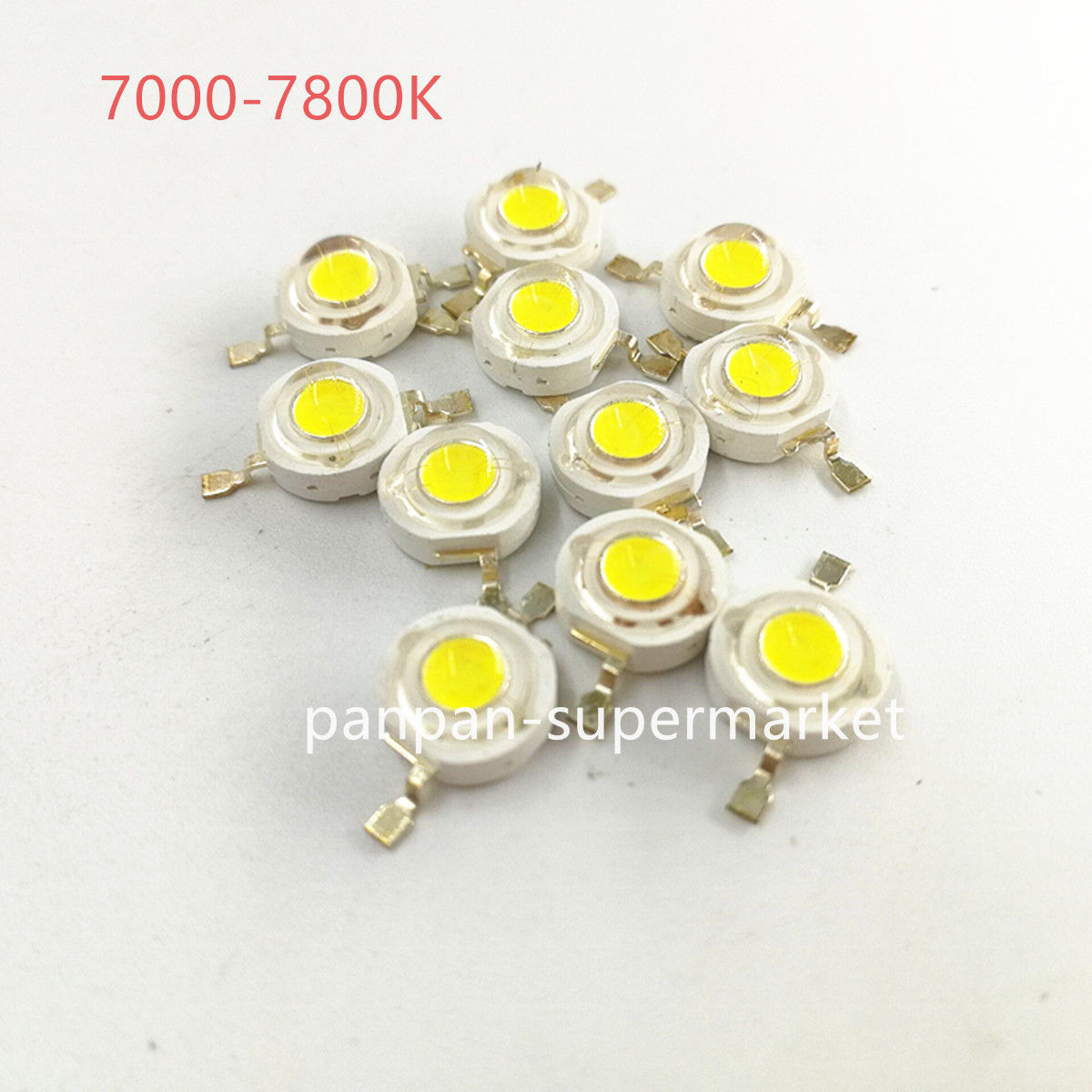 10pcs 20pcs 50pcs 100pcs 3W High Power LED Emitting Diode LEDs Chip SMD White 7000-7800k 3.2-3.4V