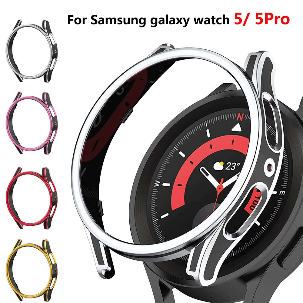 Case voor Samsung Galaxy Watch 5 40 mm 44 mm Screenprotector PC Hard Bumper Rondom Shell voor Galaxy Watch 5 Pro 45 mm Cover