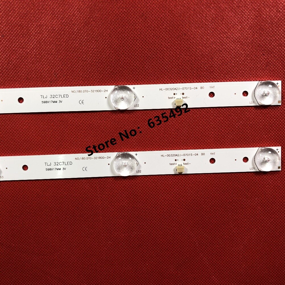 1set=3PCS LED Backlight strip bar 598mm for 32inch TV 7bars For JVC HL-00320A28-0701S-04 LT-32DE75