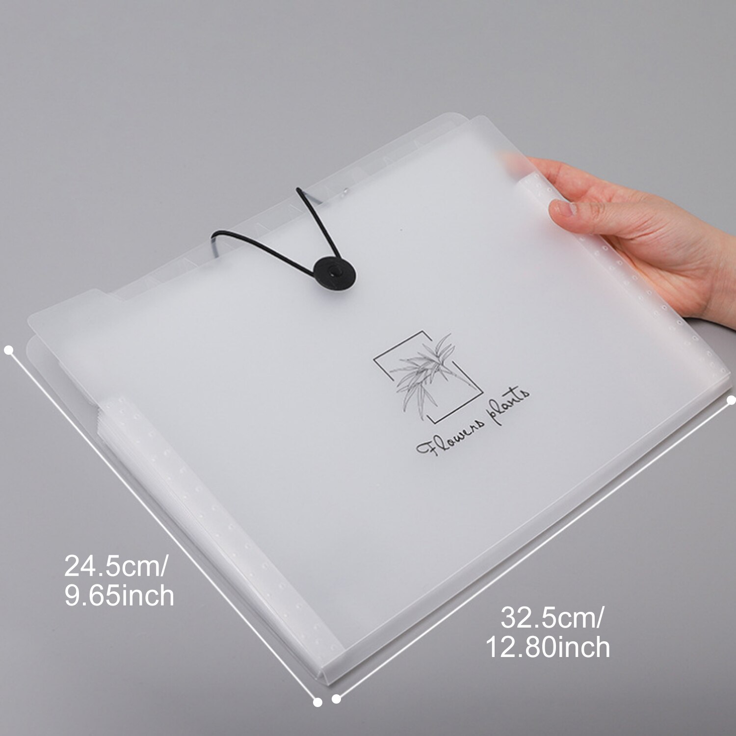 8-Pocket Expanding Files Folder Accordion Style Document Organizer Bag with 12pcs Labels for School Office Home A4 Letter Size