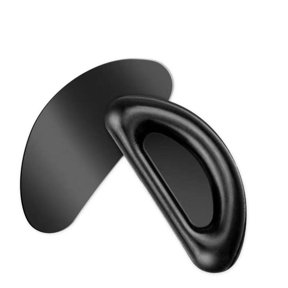 Almohadillas Adhesivas para gafas de sol, accesorios para gafas con forma de D, antideslizantes, de silicona fina: Negro