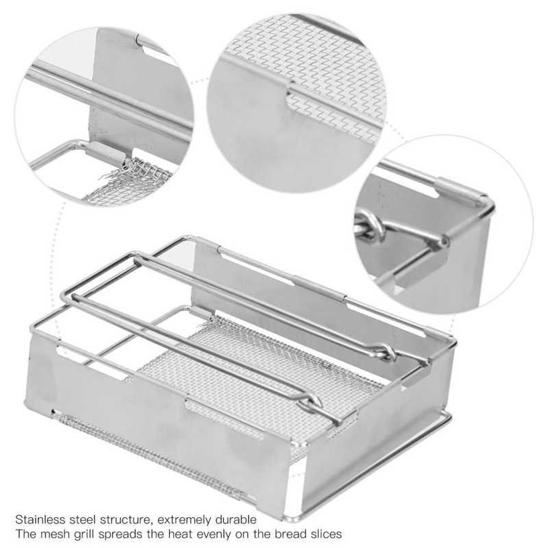 Komfyr brødrister camping brødrister rack sammenleggbar for fiske fotturer camping piknik