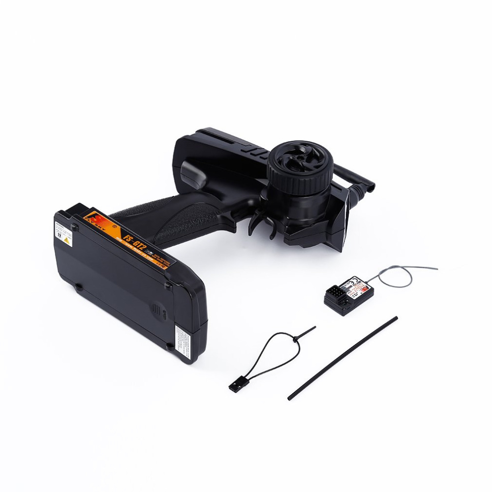 Flysky-transmisor de FS-GT2 con 3 canales, modelo de Radio, transmisor Digital para coche y barco a control remoto, 2,4G, 2 canales, receptor de FS-GT3E: Rojo