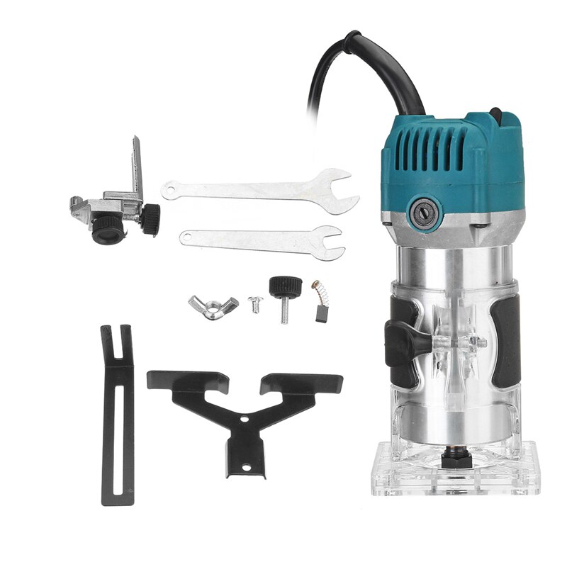 3000W Wood Electric Hand Trimmer 220V Woodworking Engraving Slotting Trimming Hand Carving Machine Wood Router Joiners Set