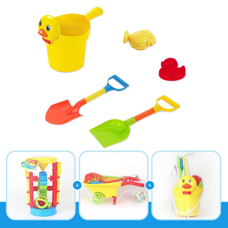 1 Set Beach Toys for Kids Baby Children Playing Game Sand Mould Cartoon Bucket Pail Children Sandbox Set Kit Toys