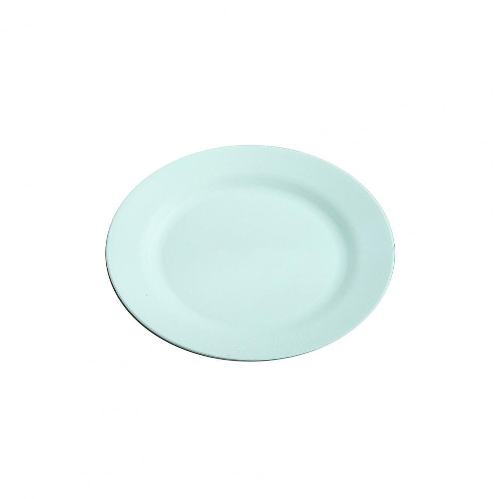 Convenient Fruit Plate Shockproof 5 Colors Snack Plate Practical Heat-resistant Dinner Plate for Home Food Plate: Green  25cm