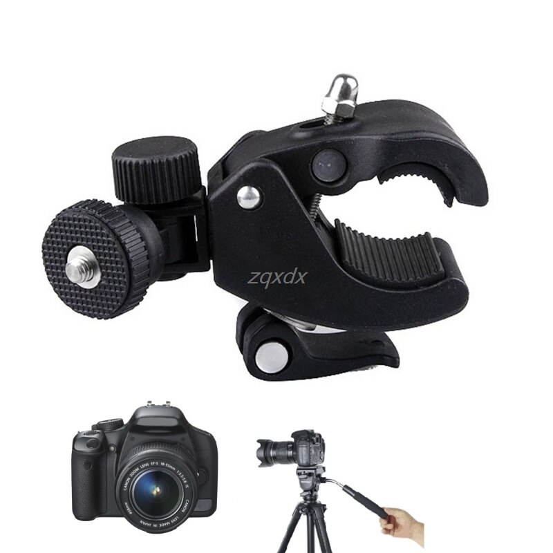 1/4 Camera Dv Dslr Bike Fietsstuur Klem Beugel Statief Schroef Clip Voor Holding Lcd Monitor Dslr camera