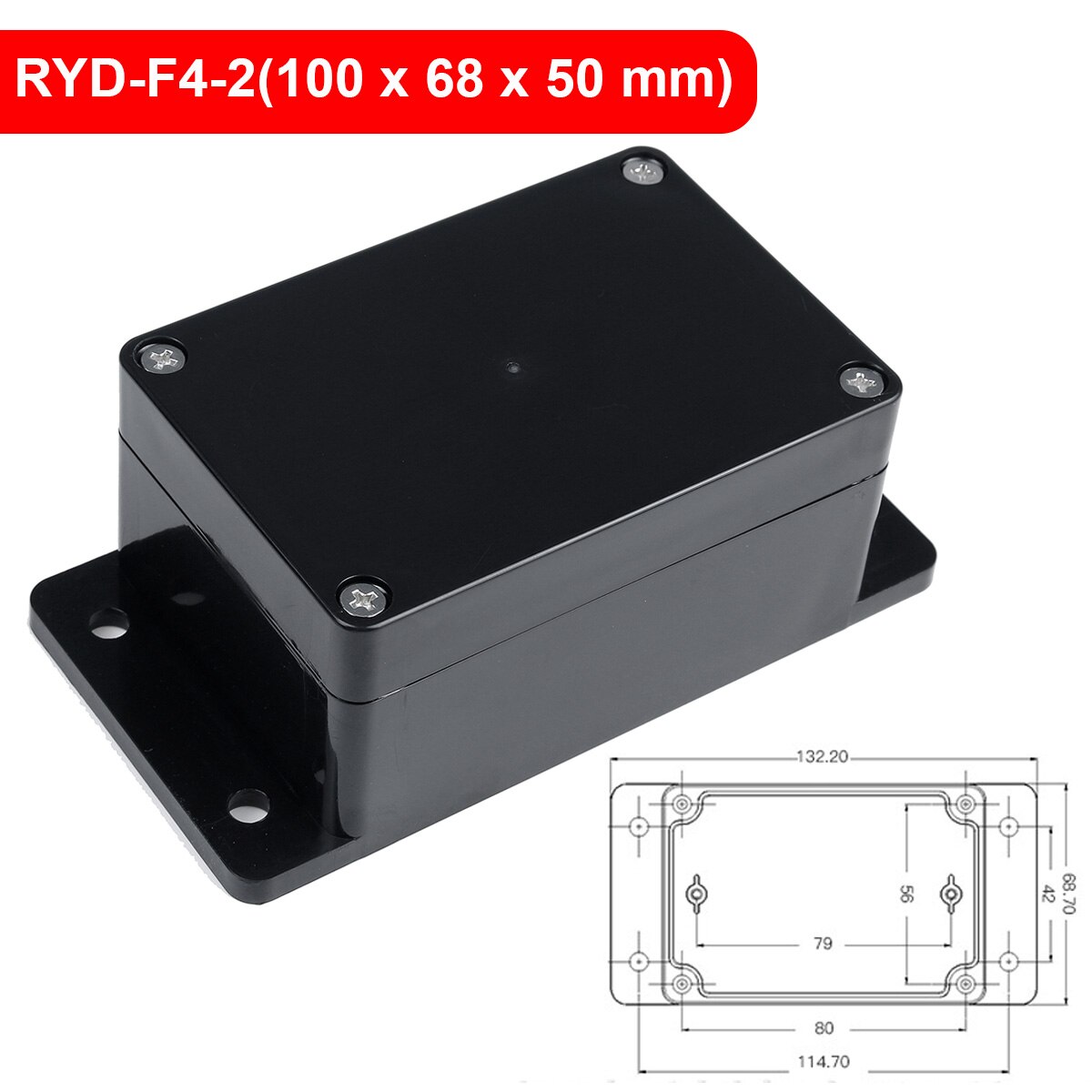 Outdoor IP67 Waterproof Enclosure Plastic Box Electronic Project Instrument Case Electrical Project Box Junction Box Housing: 1
