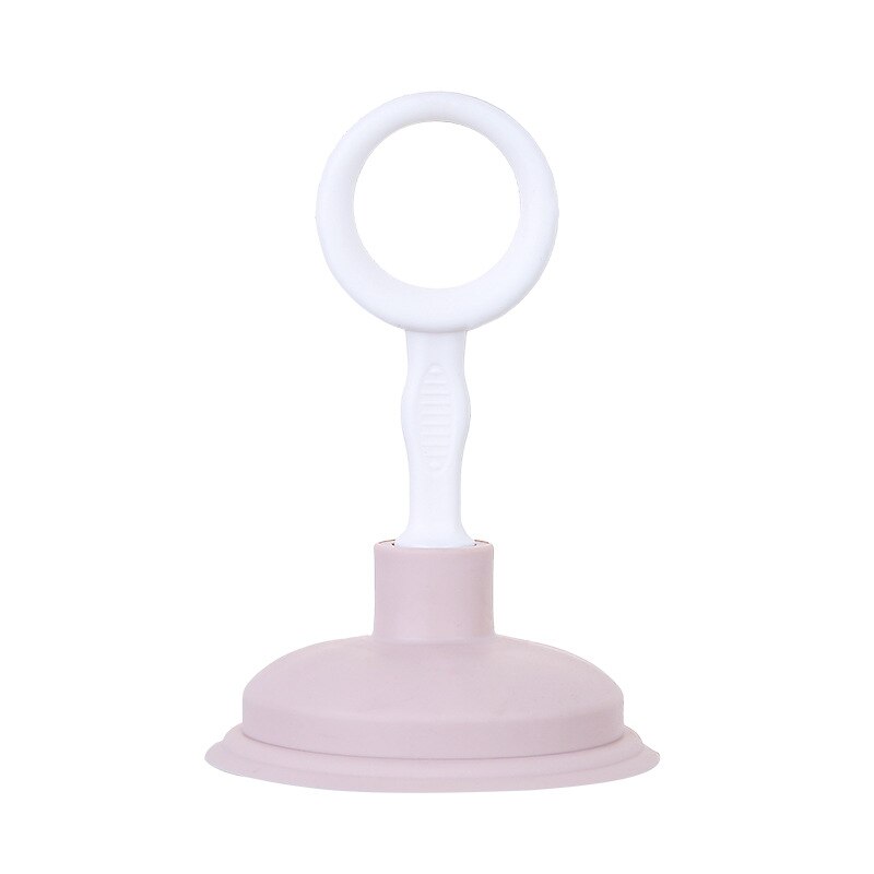 1pc Portable Bathroom Sink Toilet Dredge Plunger Household Sewer Hair Cleaner Kitchen Sink Pipe Dredge Household Cleaning Tools: pink