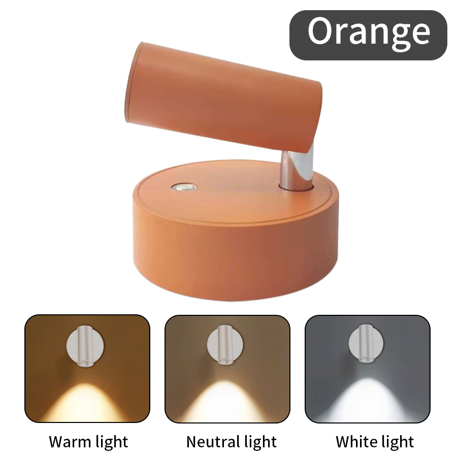 LED-licht Magnetische oplaadbare wandlamp Spotlight Draadloos Geen punch leeslamp met aanraakschakelaar Dimbare bedlamp