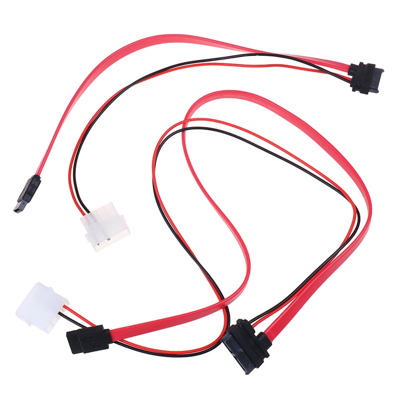 7 + 6 Pin Slimline SATA Cable for Slim Laptop SATA DVD CD-RW Drive Power Adapter Cable Notebook Optical Drive Cable Line