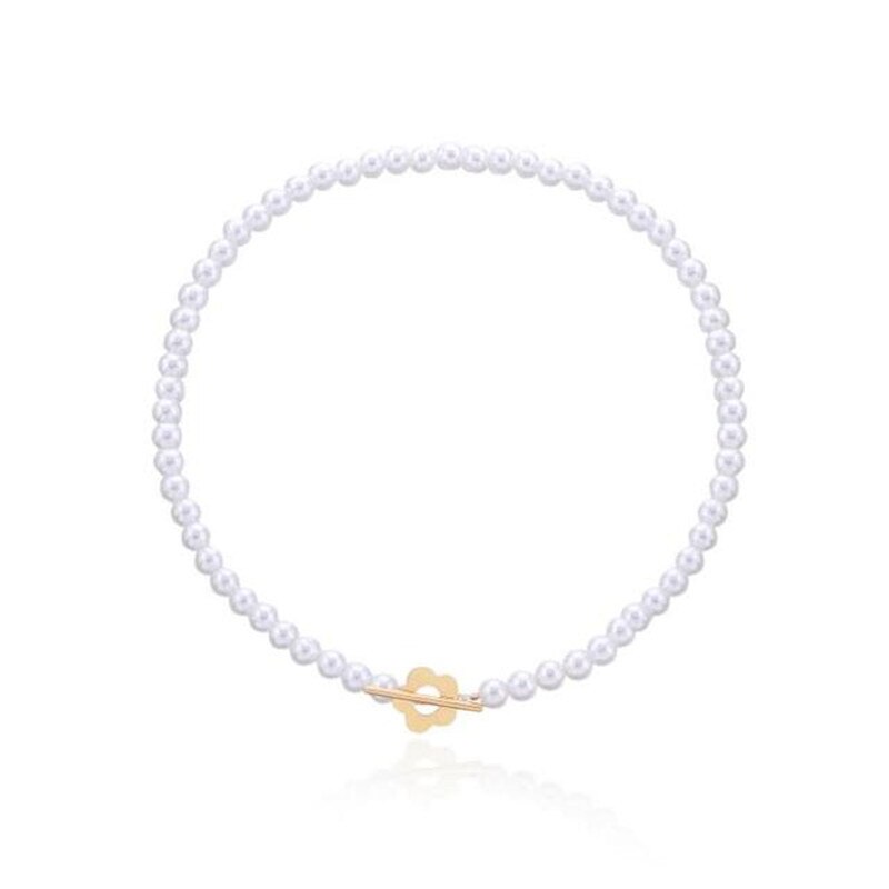 Barocke perlen-Halsband-halskette mit wasseranhänger, damenkragen, boho-Punk-stil, knebelverschluss, perlenkette, ästhetischer schmuck: E