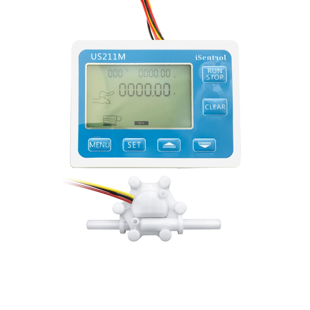 US211M USN-HS06PS Digital Water Flow Meter Reader and Hall Water Flow Sensor 0.05-1L/min Flow Displayer Sea Zhongjiang Dijiang