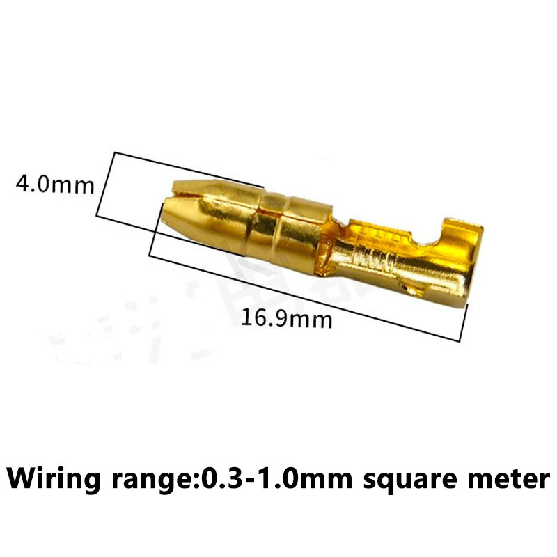 10/20/50 juegos de herramientas para coche 4,0 terminal tipo bala conector de cable eléctrico para coche verde 4mm macho + hembra 1: 2 terminal de prensado en frío