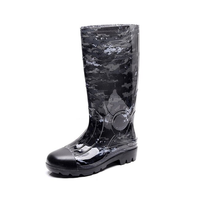 Aleafalling-Botas de lluvia impermeables de tubo alto para hombre, zapatos de invierno, Botas de goma para agua, para trabajo al aire libre, M74