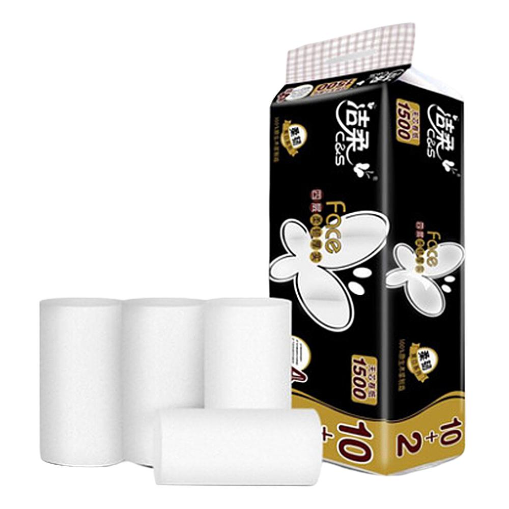 12Roll 4 Ply Toilet Tissue Home Bath Toilet Roll toilet paper Soft Toilet Paper Skin-friendly Paper Towels Toilet Paper Bulk