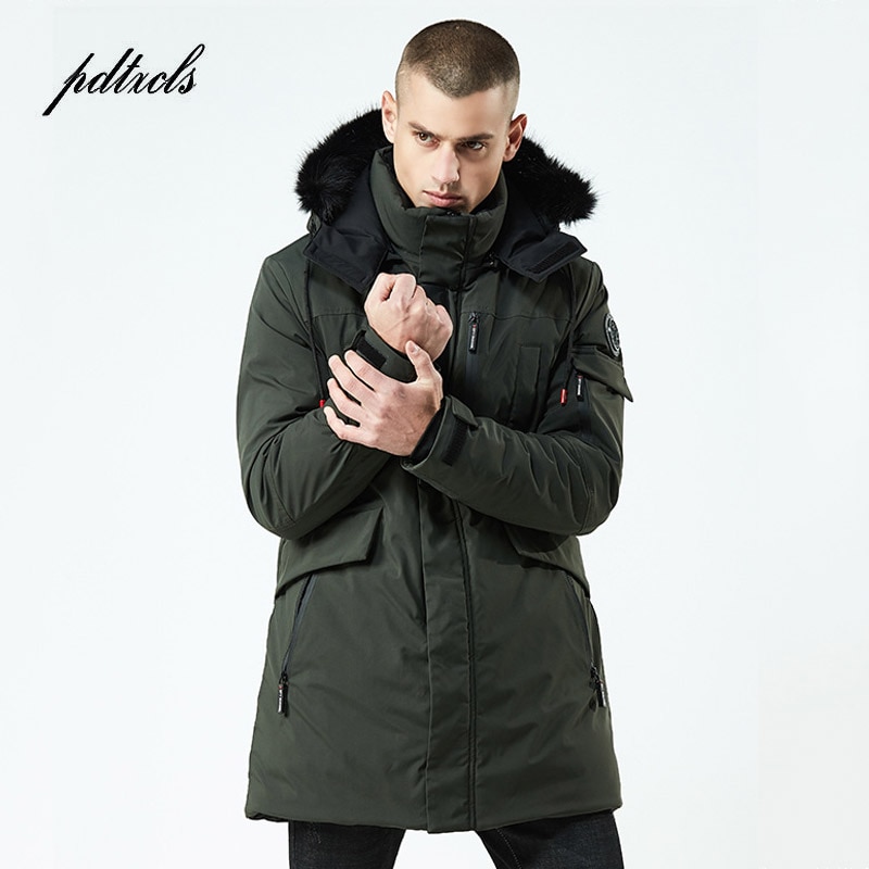Vinter casual lång stil huva epaulett bomull vadderade jackor herr tjock hatt vindtät herr parkas fickor kappor