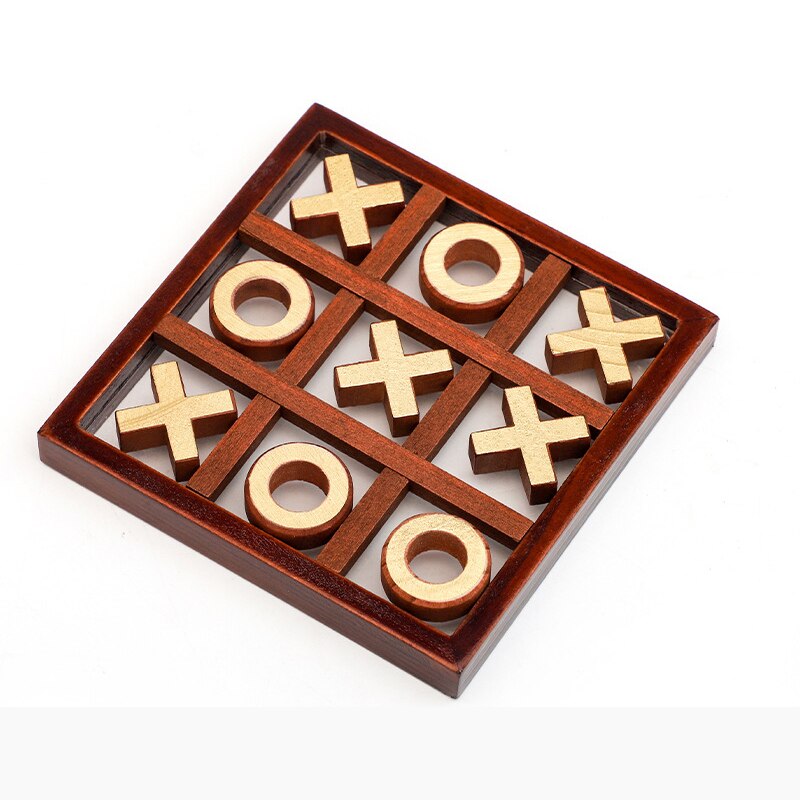 Classic Family Board Game Noughts And Crosses Game Wooden Family Board Game Set For Family Parties And Guests