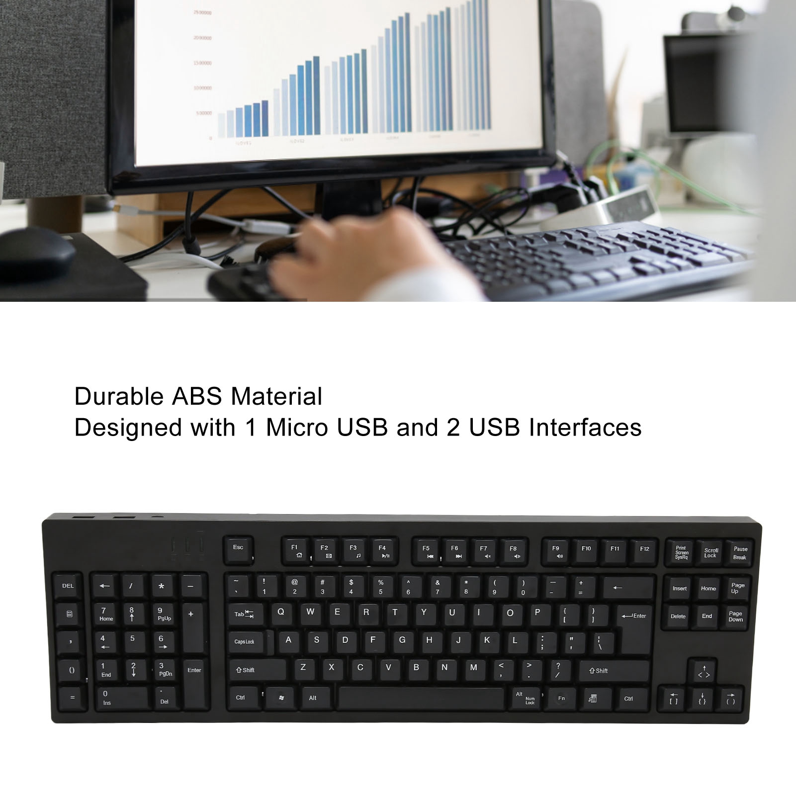 Usb Tired Left Numpad Keyboard Ergonomic Layout Widely Used ... – Grandado