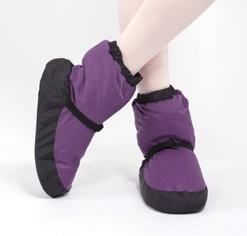 Ballet Dance Bootie Ballet Warm Ups For Women Ballet Pointe Warm-up Shoes Winter Thermal Boots For Ladies Purple Black: Purple / S36-38