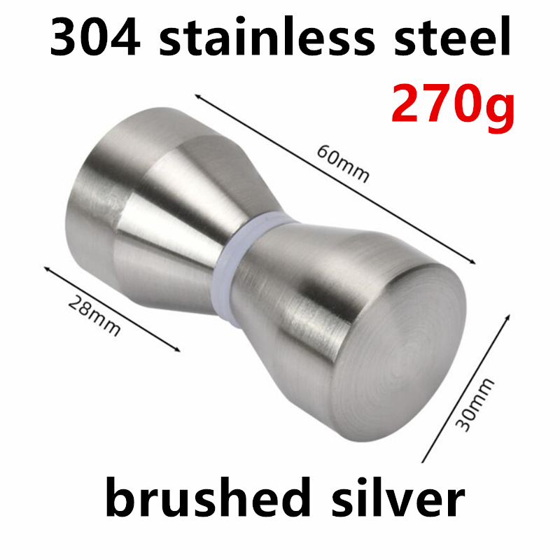 304 roestvrijstalen deurgreep 1,1 "diameter enkele glazen deurknop badkamer douchekast dubbelzijdig handvat trek met schroef: Ivoor