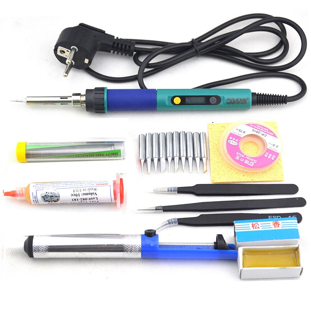 CXG 936d LED Digital Adjustable Electric Soldering Iron Constant temperature Soldering Station 60W to 936d EU Plug: 220V / 936d set