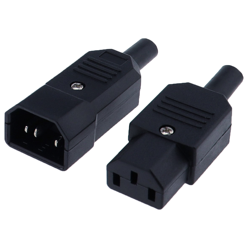 Codo negro C15 C13 C14 cable de alimentación cableado enchufe de alimentación ensamblar conector IEC salida PDU UPS enchufe de CA eléctrico 10A 250V