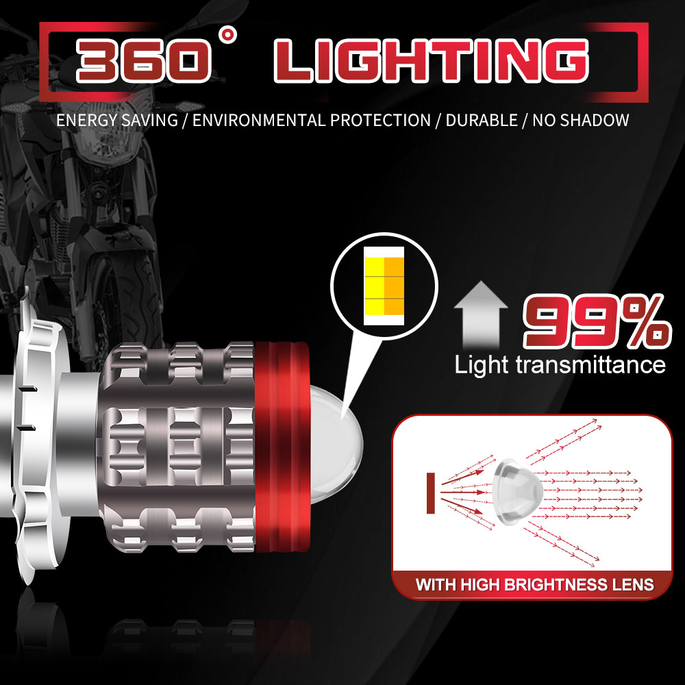 Universal h4 led motorrad scheinwerfer ba20d h6 engel auge motor led lampe motorrad scheinwerfer weiß gelb fernlicht 12-80v