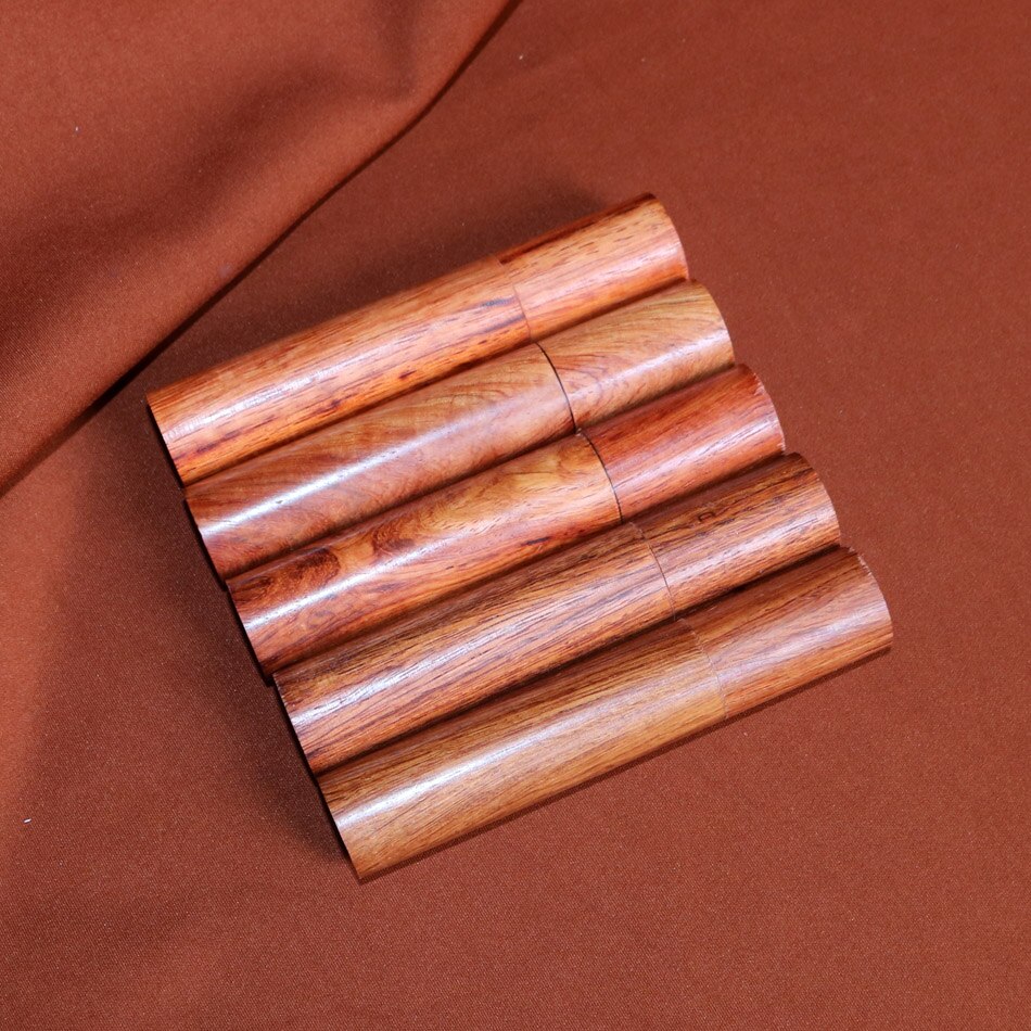 Baril en bois de rose africain | tube de rangement en bois d'encens, ébène en bois de rose avec brûleur, porta incenso, support de sandale à oud,