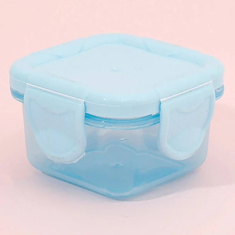Caja de almacenamiento de cocina, pequeños contenedores de plástico, contenedor de almacenamiento de alimentos, caja sellada con calefacción refrigerada hermética a prueba de humedad: Azul