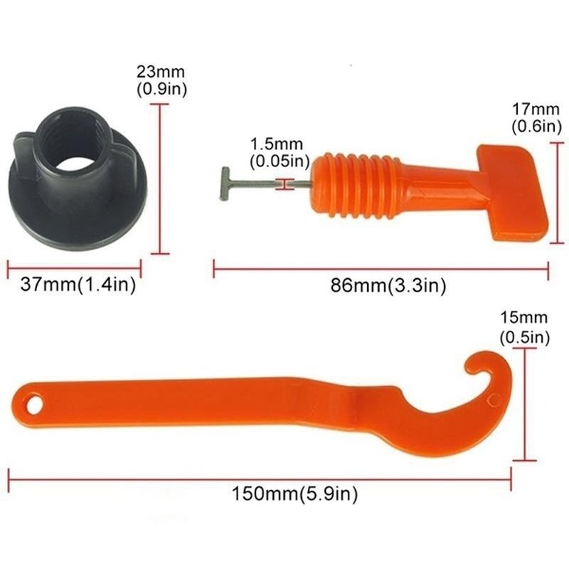 Kit de espaçador de piso tipo cruzeta niveladora, 50 peças, para azulejos de chão e parede, sistema de nível para revestimento de superfície, alicate separador de ladrilhos
