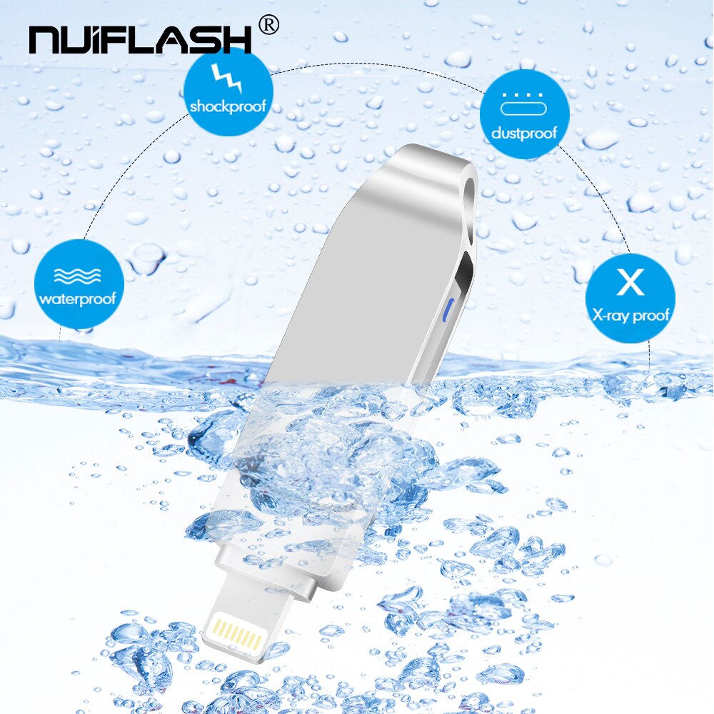 Unidad Flash USB para iPhone X/8/7/7 Plus/6/6s/5/SE/ipad, lápiz de memoria 2 en 1, 128GB, 256GB, 512GB