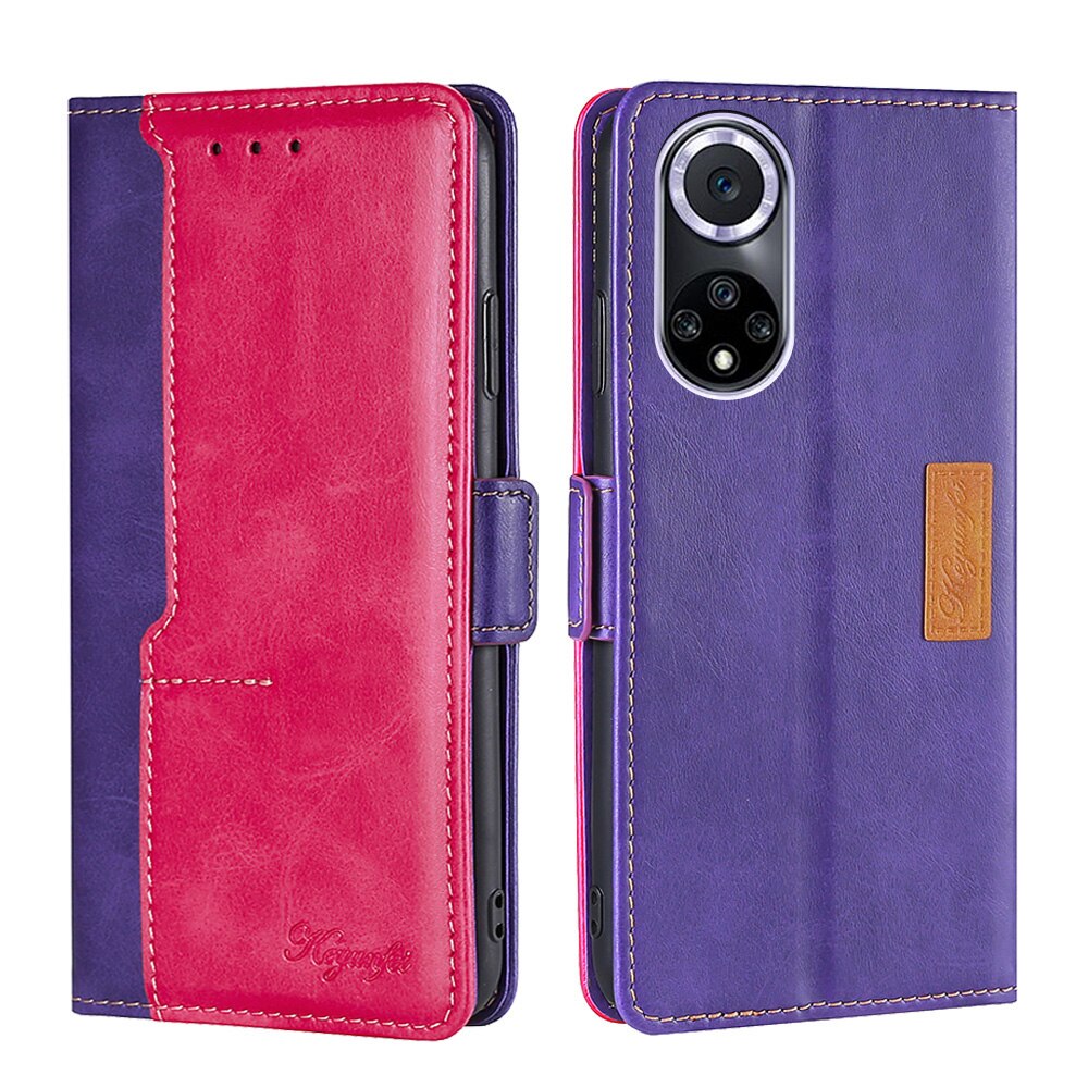 For Huawei Nova 9 9SE Case Wallet Card Luxury Retro Leather Stand Magnetic Book Flip Cover For Huawei Nova9 Pro Phone Cases: Nova 9 / purple-pink