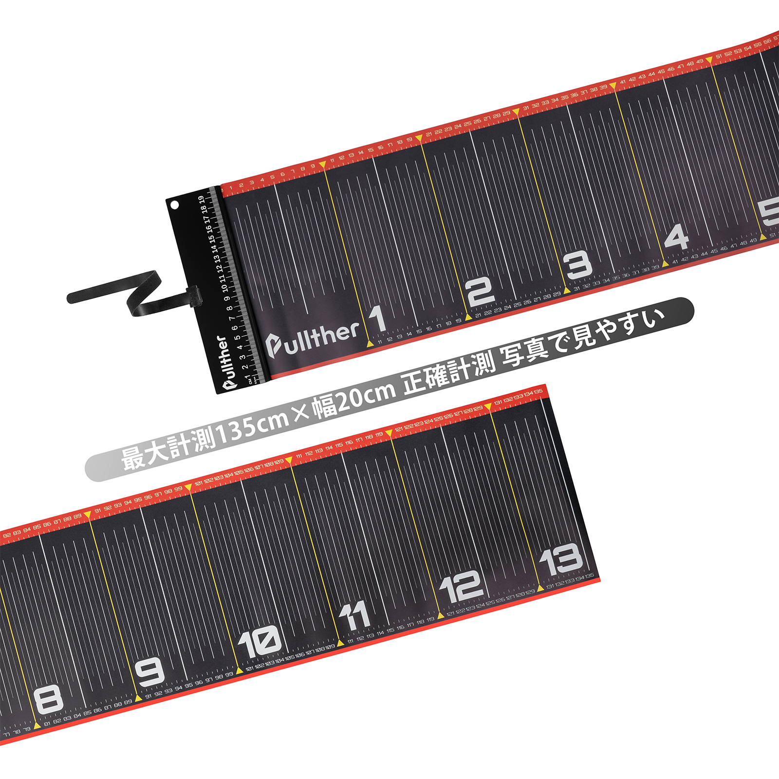 Pullther Visserijliniaal 135cm Waterdichte Vis Meetliniaal Opvouwbare Linialen Meetlint Sticker Visserijgereedschap Accessoires