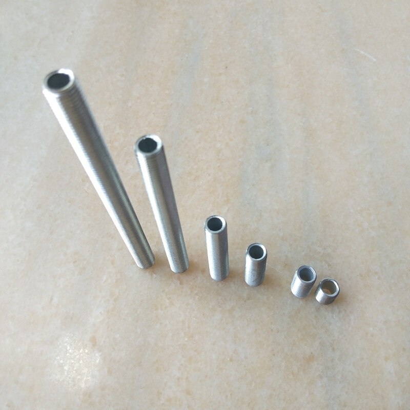 5 Stks/partij M8 Lamp Schroef Bouten Tand Buis 8Mm Diameter Zinklegering M8 Buitendraad Holle Buizen Verlichting Accessoires