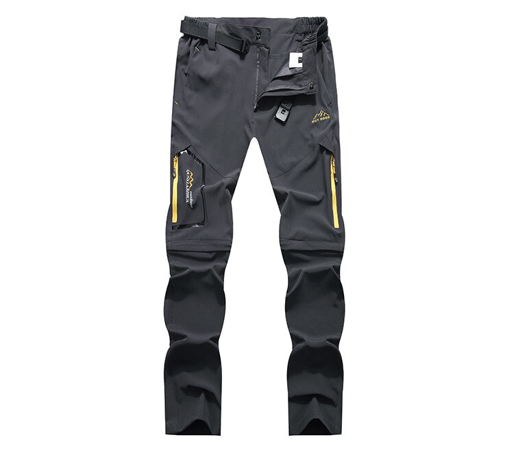 TRVLWEGO Outdoor Men's Detachable Hiking Pants Quick Dry Breathable Summer Camping Trekking Fishing Waterproof Sport Trousers: 6XL / GRAY