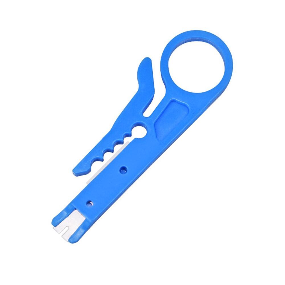 Mini Wire Stripper Crimper Pliers Crimping Tool Cable Stripping Wire Cutter High Brand Plastic Wire Cutter: Blue