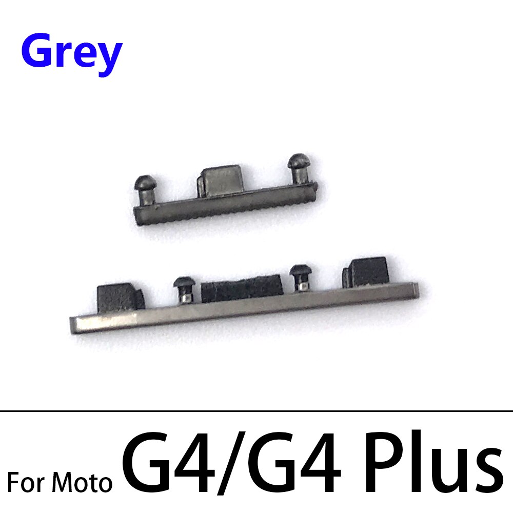 20pcs/lot, Side Power Key + Volume Button For Motorola Moto G6 Play G4 G5 G5S G6 Plus Side Key: G4 Plus Grey