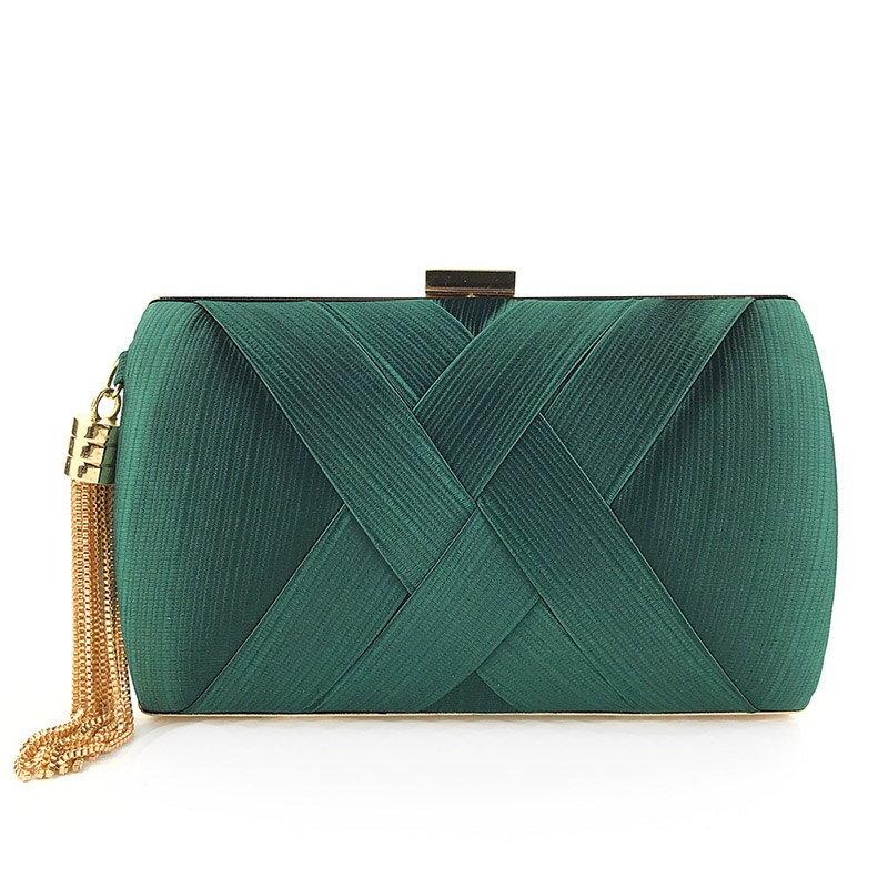 Metalen kwastje dames clutch tas breipatroon avondtas ketting handtas klassieke kleine bruiloft portemonnee  zd1190: Groente