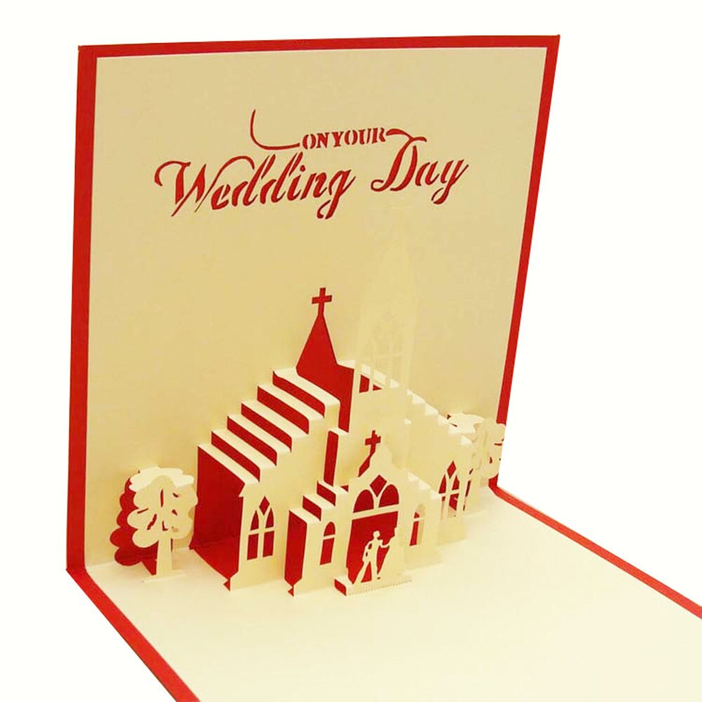 4pcs Cards Valentines Day Postcard Wedding Invitation Greeting Cards Anniversary for Her especially for you Love Card: 4pcs Wedding day
